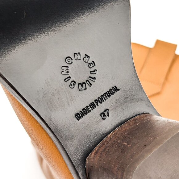 Simon Miller Wmn Bandi Goatskin Brown Leather Western Cowboy Knee Boot 7US EUR37 - Picture 6 of 8